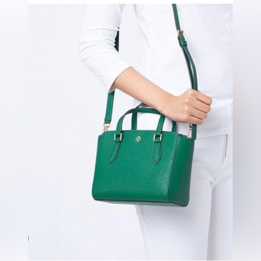 Tory Burch Emerson Mini Top Zip Tote (Brilliant Red) - Picture 13 of 13